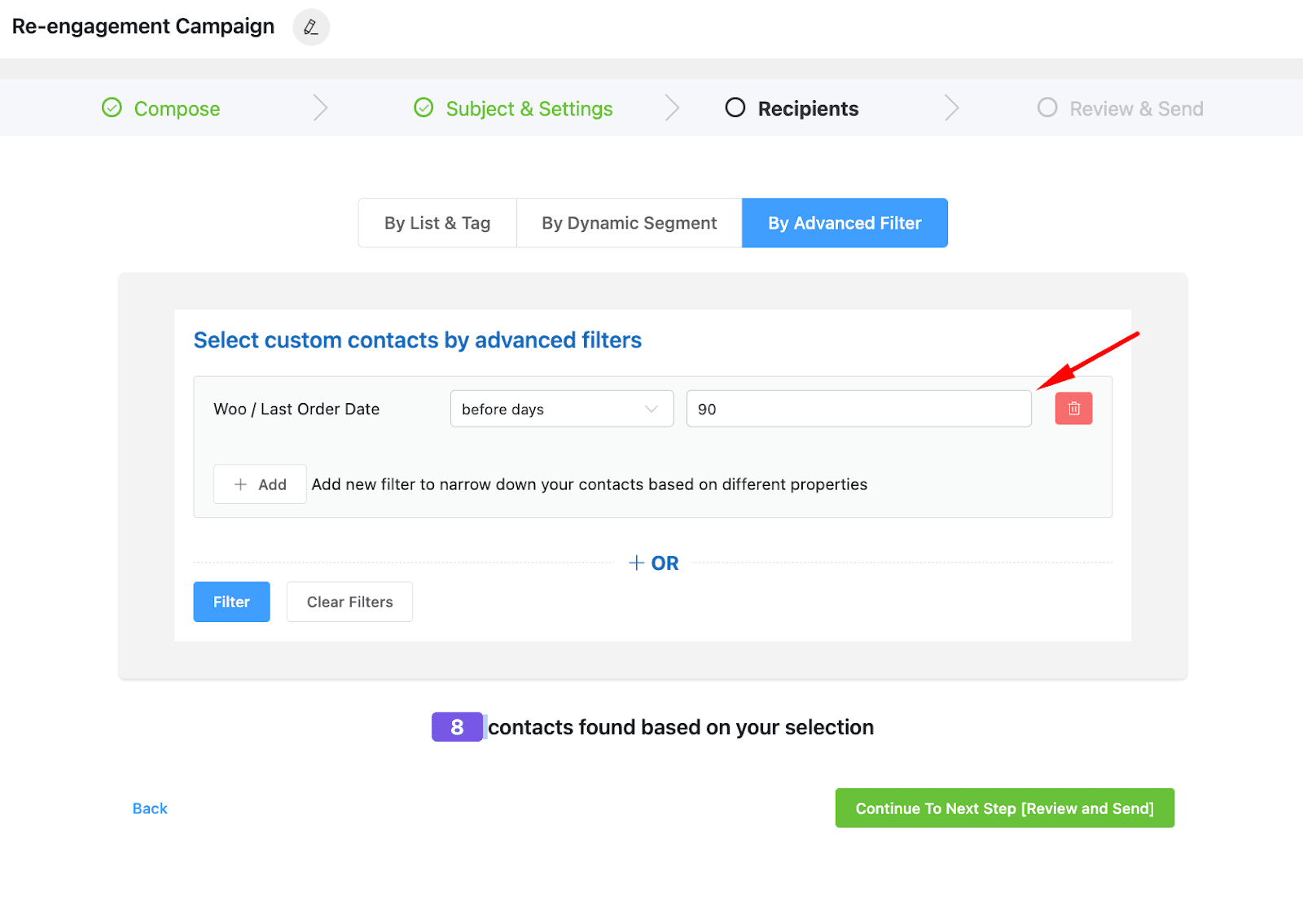 segmento de clientes inactivos