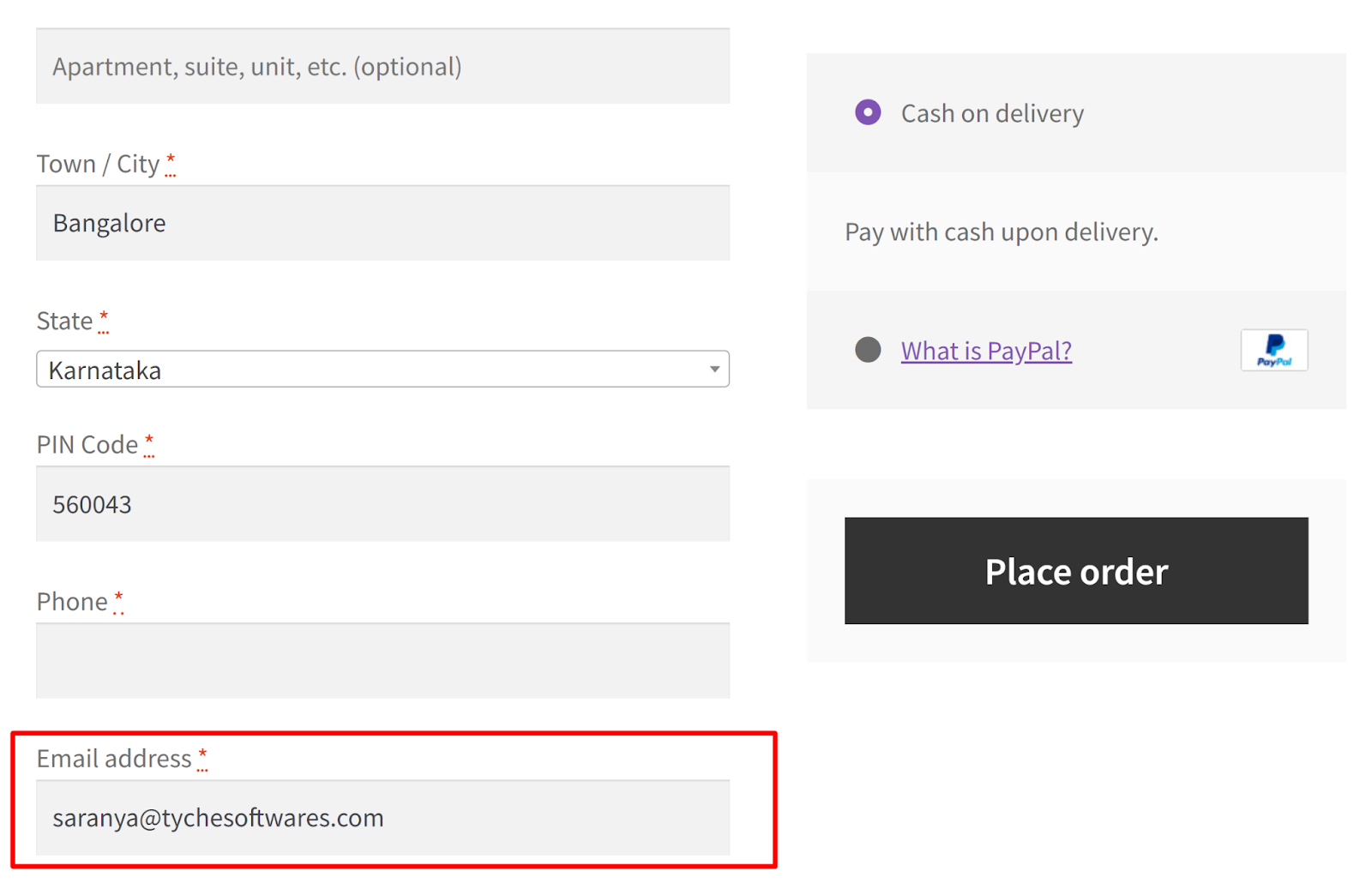 ¿Cómo capturar la dirección de correo electrónico de los campos personalizados en el plugin del carrito abandonado de WooCommerce?  7 ¿Cómo capturar la dirección de correo electrónico de los campos personalizados en el plugin del carrito abandonado de WooCommerce?  - Softwares Tyche