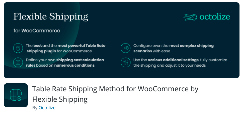 Método de envío de tarifa de tabla para WooCommerce