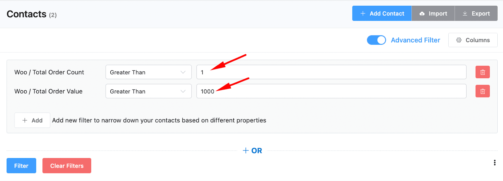 segmento de compradores recurrentes de fluentcrm
