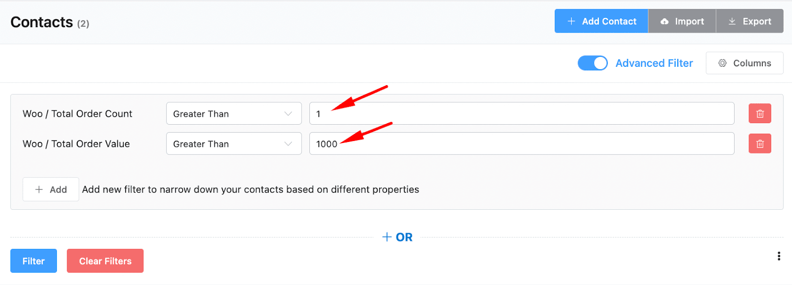 segmento de compradores recurrentes de fluentcrm