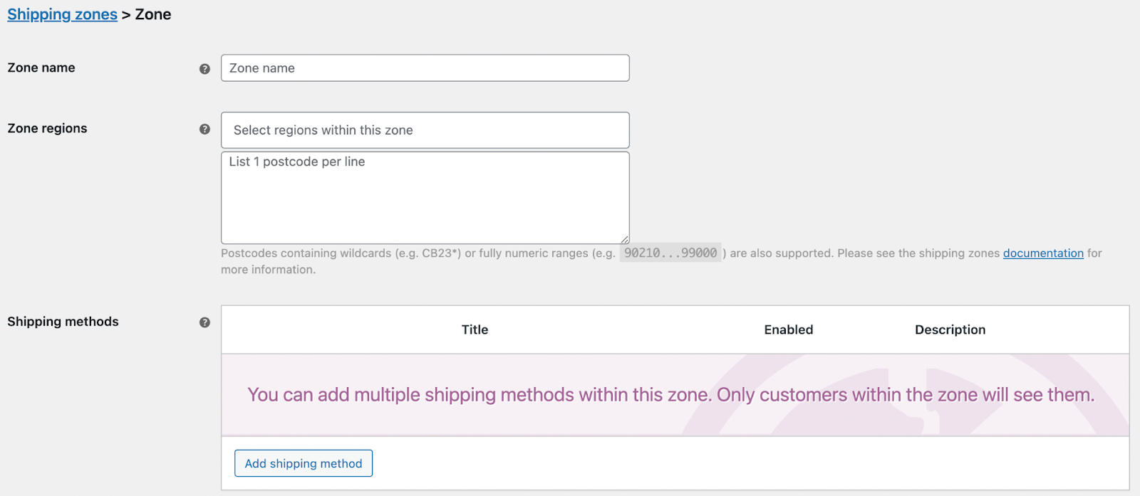 Cómo configurar zonas de envío en WooCommerce