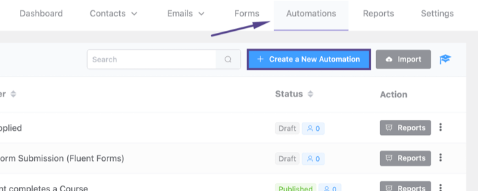 creando una automatización
