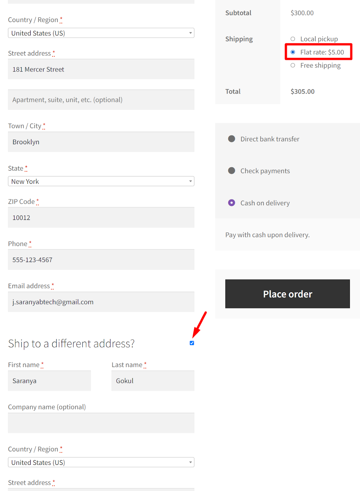 ¿Cómo habilitar el 'Envío a dirección diferente' con envío gratuito y tarifa plana en WooCommerce?  - Softwares Tyche