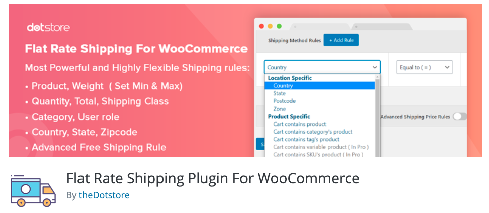 Plugin de envío de tarifa plana para WooCommerce