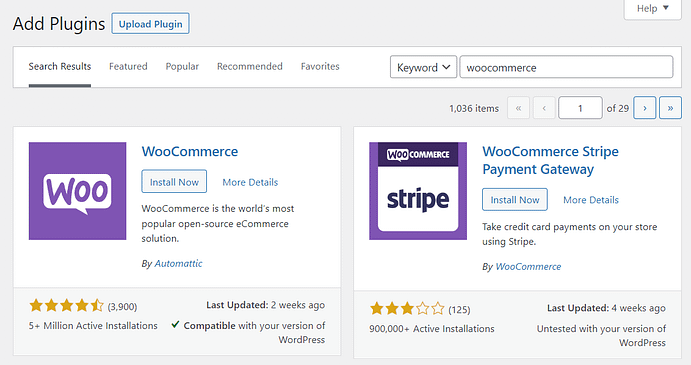 Instalar WooCommerce desde el panel de control para crear una tienda online con WordPress