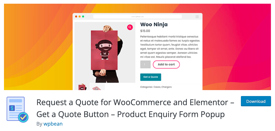 solicitar plugin de cotización para elementor y woocommerce