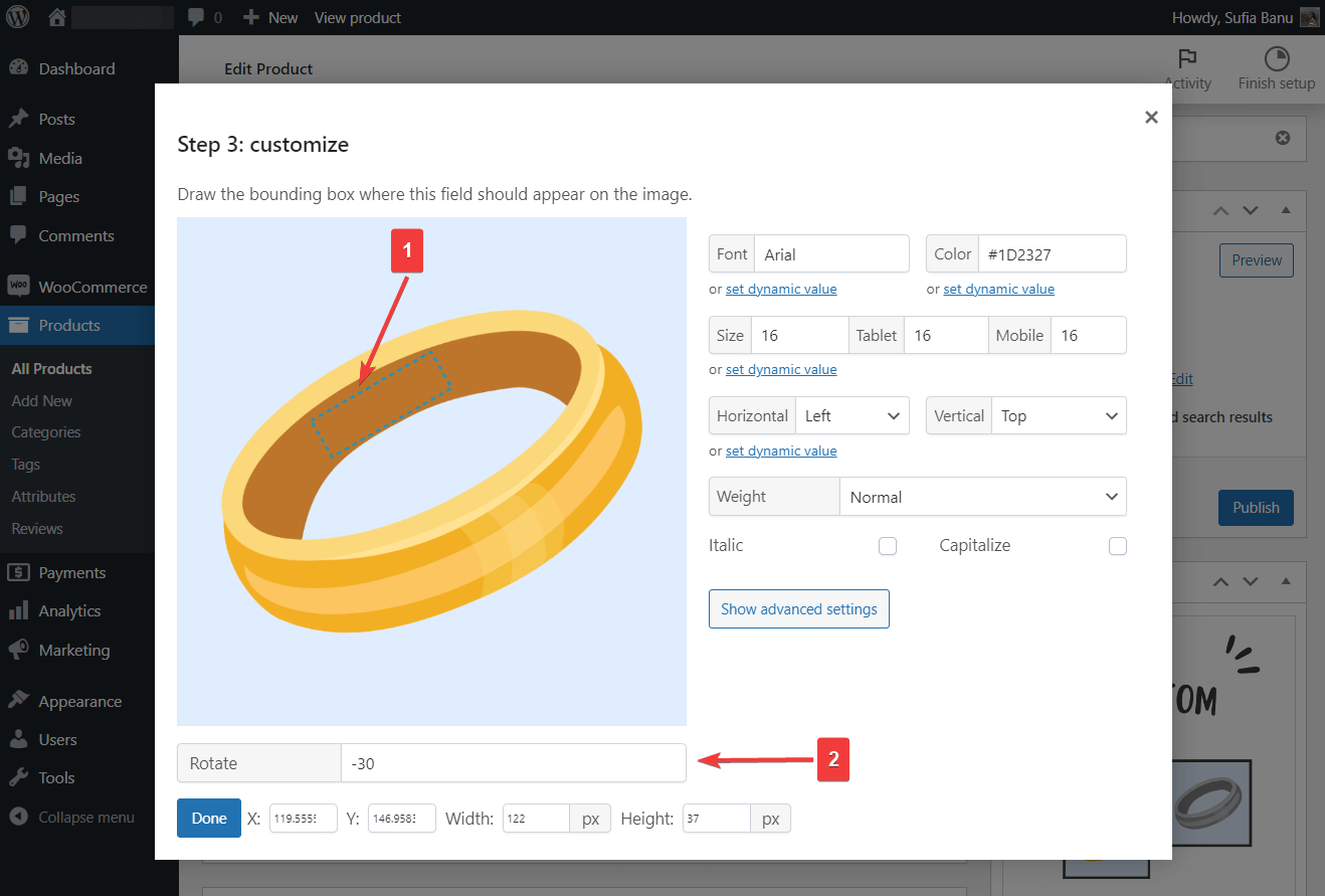 Personalización de la imagen de vista previa en vivo en APF