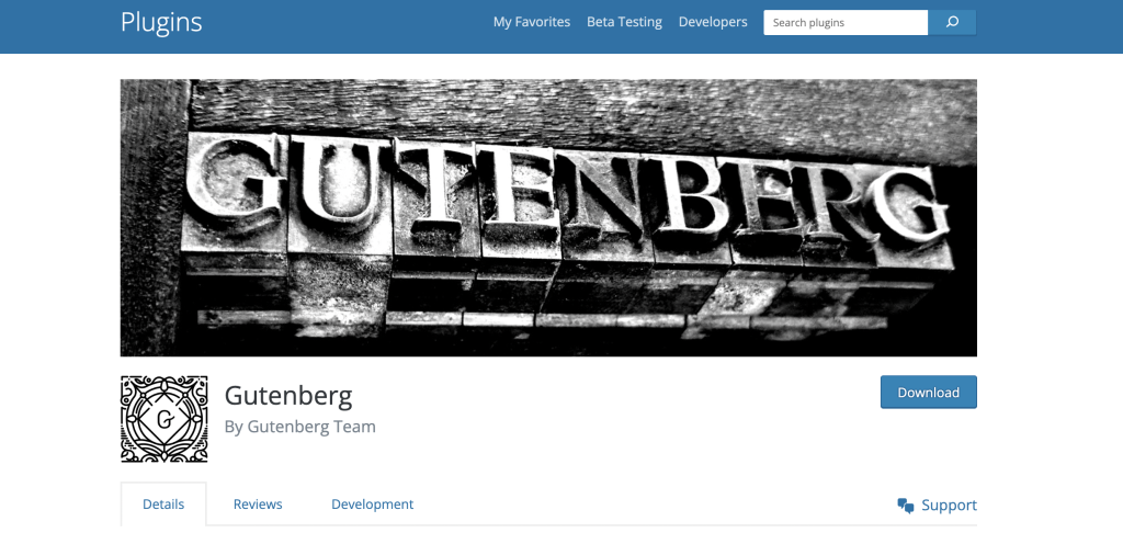 creador de páginas de wordpress de gutenberg