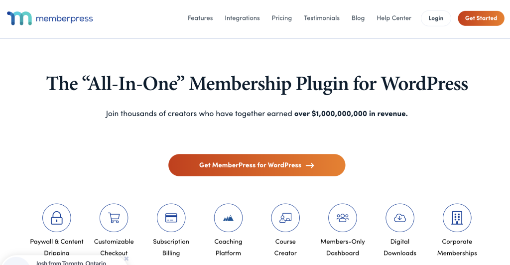 El mejor plugin de curso y membresía de WordPress, MemberPress