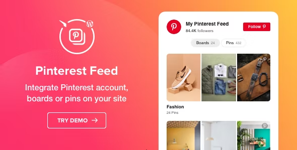 Plugin de WordPress para feeds de Pinterest