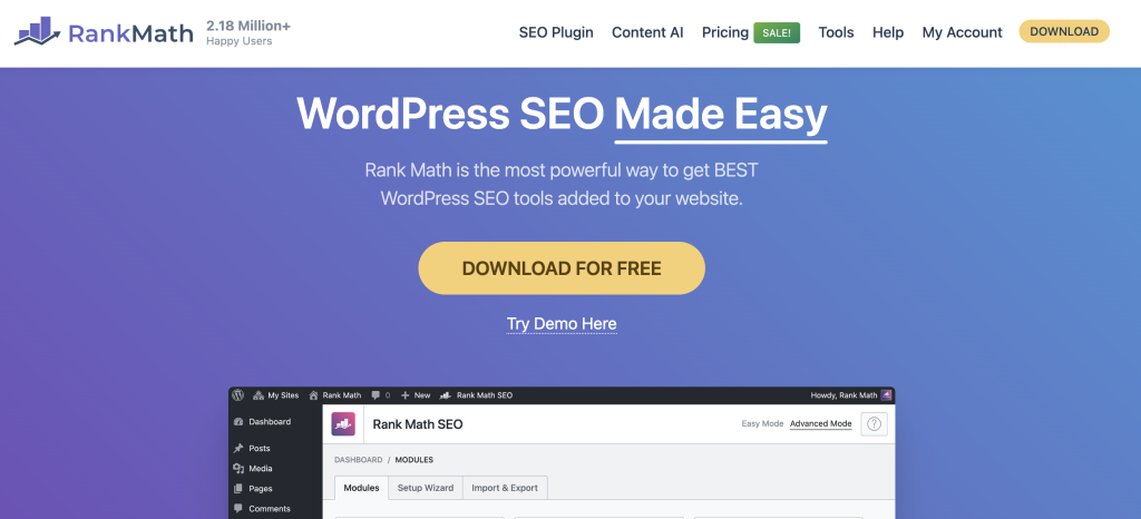 RankMath SEO: los mejores complementos de SEO para WordPress