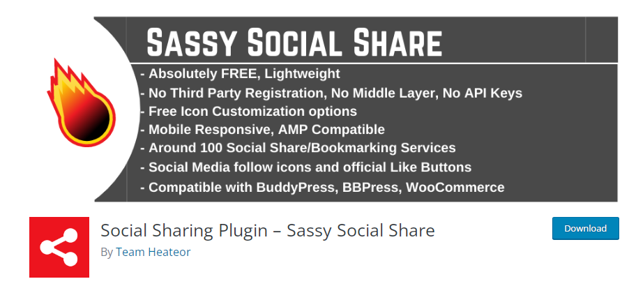 Plugin Sassy Social Share