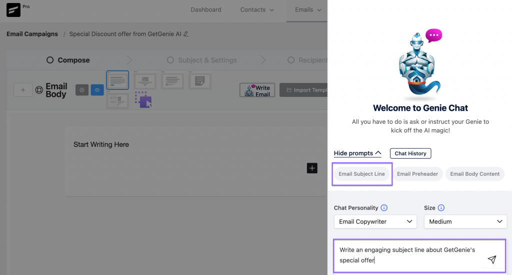 integración de fluentcrm getgenie