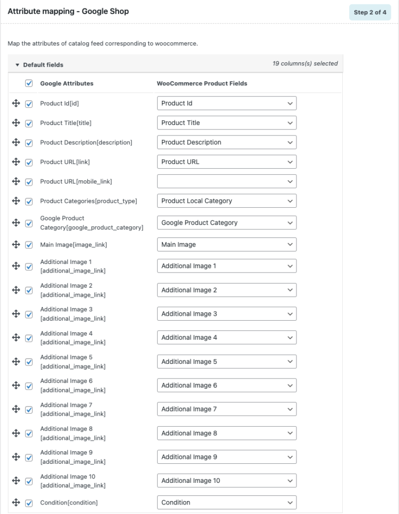 Paso 2: mapeo de atributos de Google