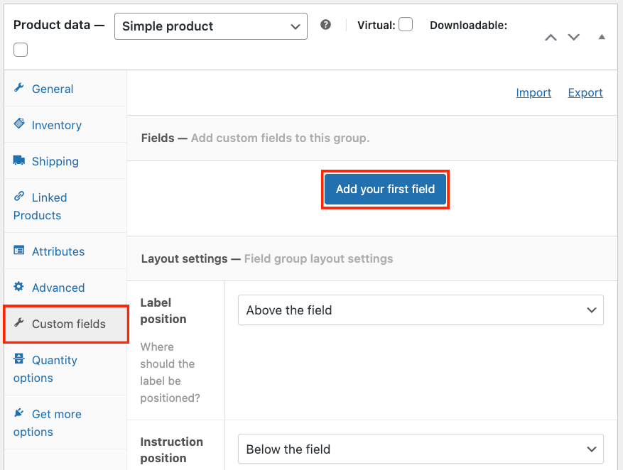 Adding a new custom field with APF