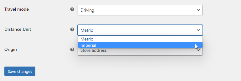 Unidad de distancia en tarifas de envío basadas en distancia para el plugin WooCommerce