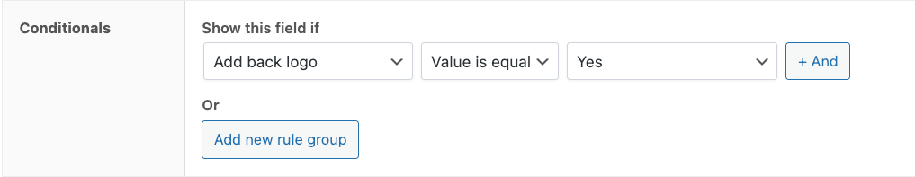 Creating a conditional rule with APF