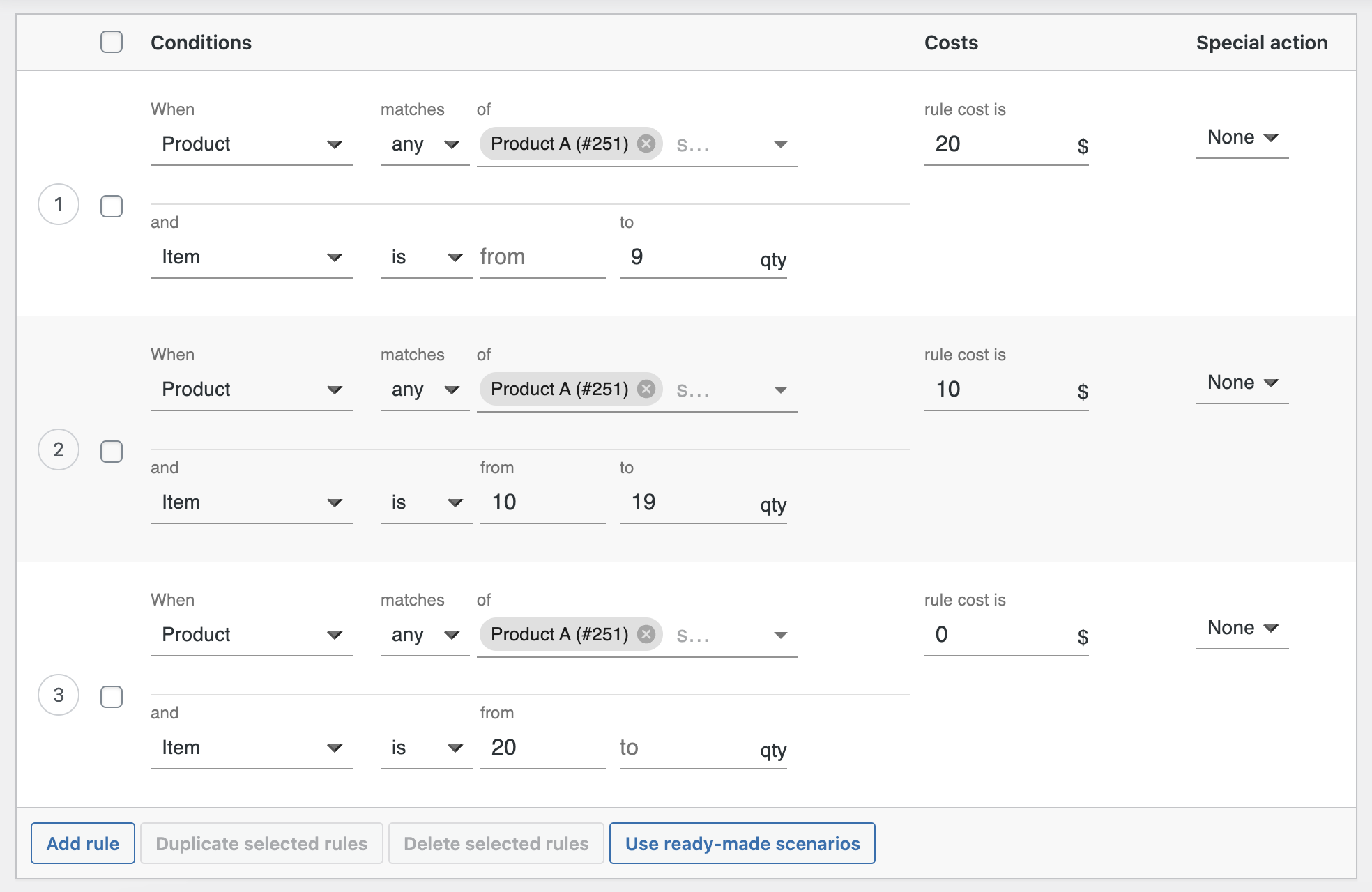 Envío gratuito para pedidos al por mayor: configuración completa.