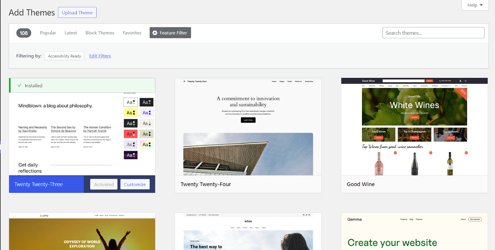 Tema listo para accesibilidad de WordPress