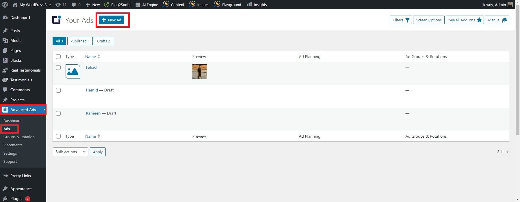 Creación avanzada de anuncios