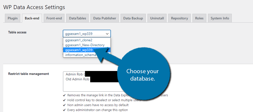 Elija su base de datos