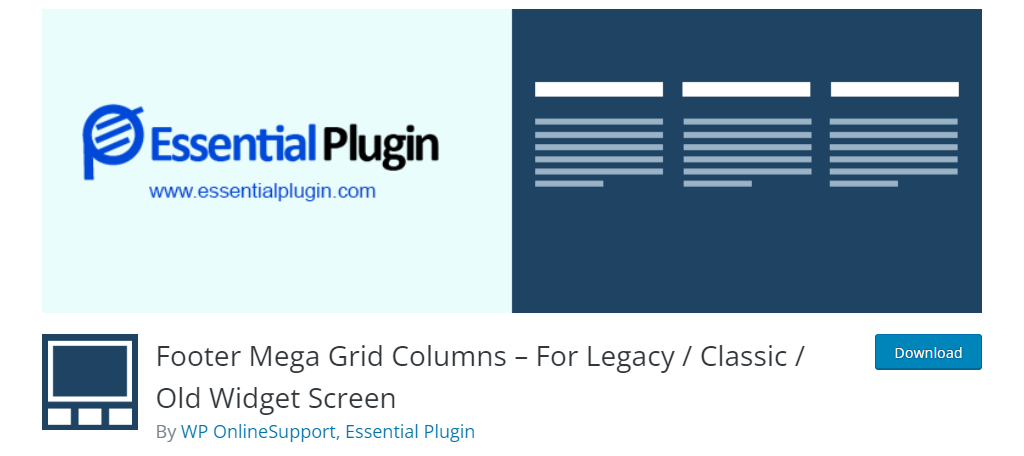 Footer Mega Grid Columns es una excelente manera de personalizar el área del pie de página en WordPress