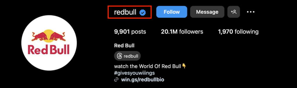 Obtener verificación: RedBull Blue tick