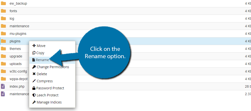 Cambie el nombre del archivo de plugins para corregir el error crítico en su sitio web