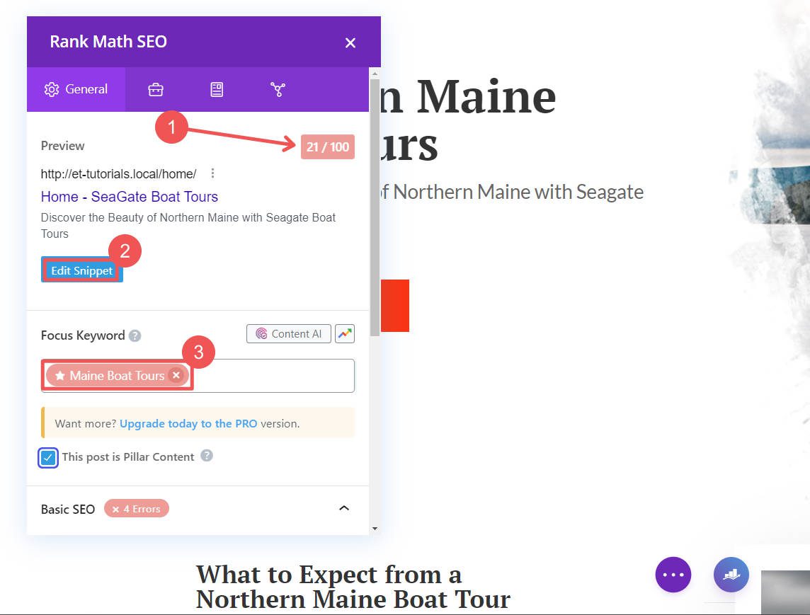 Utilice Rank Math para mejorar el SEO: pasos 2 a 4