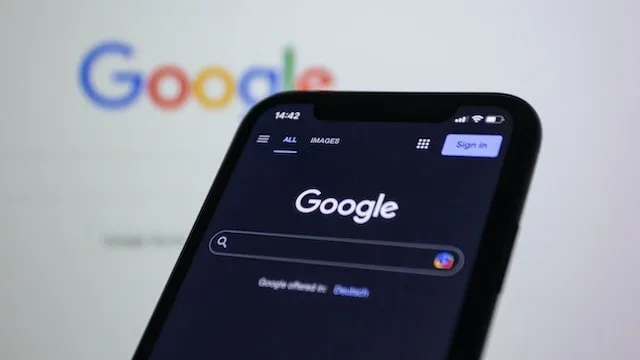 Google se utiliza en un teléfono