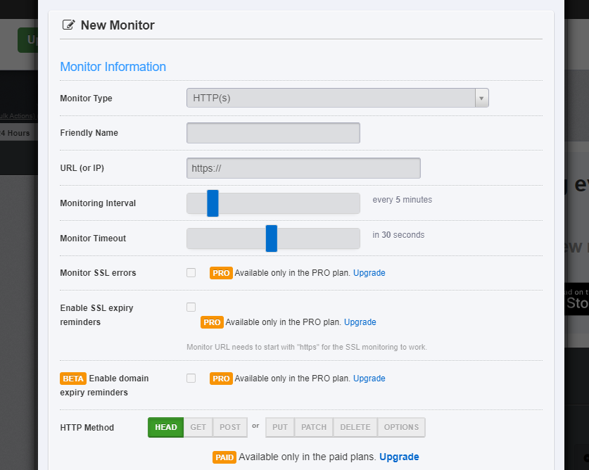 configuración del monitor