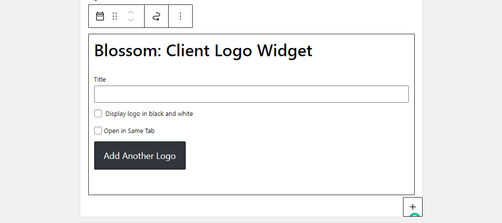 Widget del logotipo del cliente