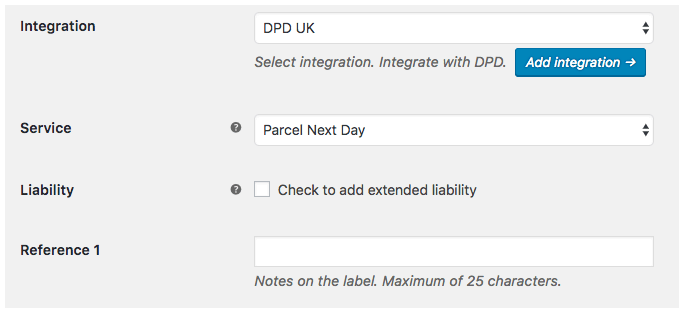 WooCommerce DPD Reino Unido - servicios de envío