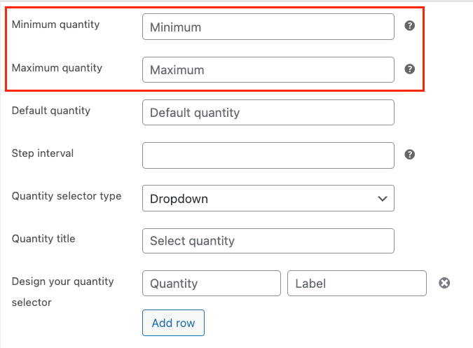 Establecer la cantidad máxima y mínima de producto con descuentos por cantidad, reglas y muestras de WooCommerce