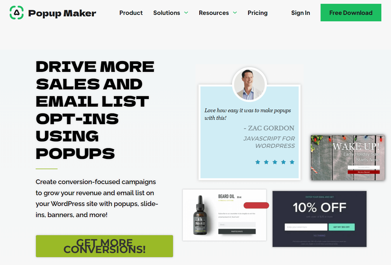 Plugin emergente de descuento para WooCommerce de Popup Maker