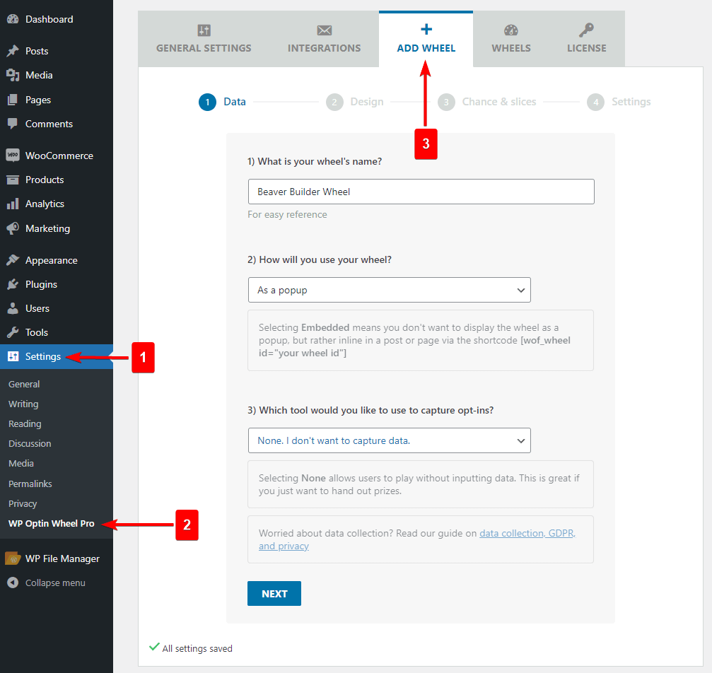 Crear una ventana emergente de descuento de WooCommerce con WP Optin Wheel