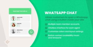 Whatsapp Chat Pro: Plugin WordPress para contacto instantáneo WhatsApp