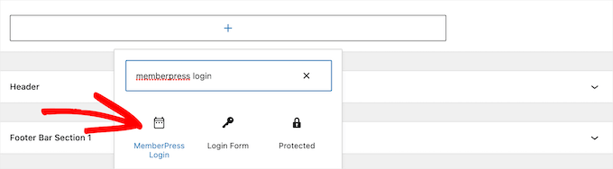 Agregar bloque de inicio de sesión de MemberPress