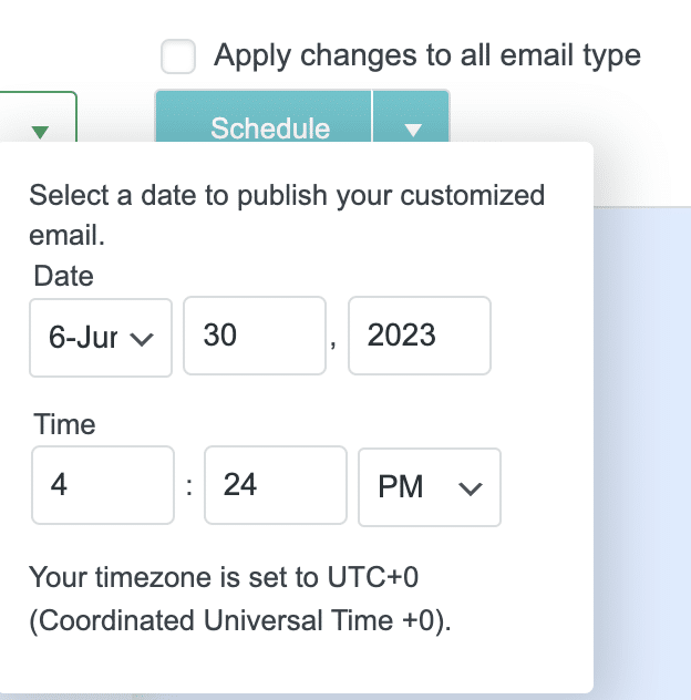 Programar la personalización para que surta efecto