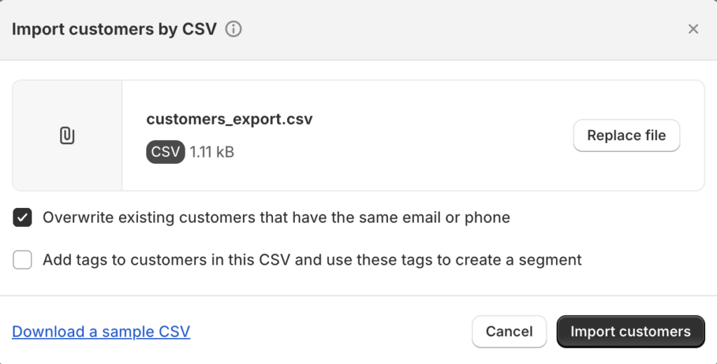 Importar clientes desde CSV