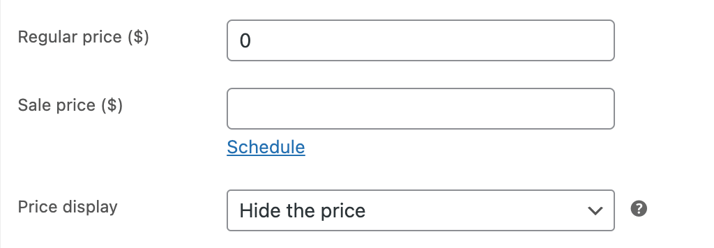 Ocultar el precio normal en WooCommerce