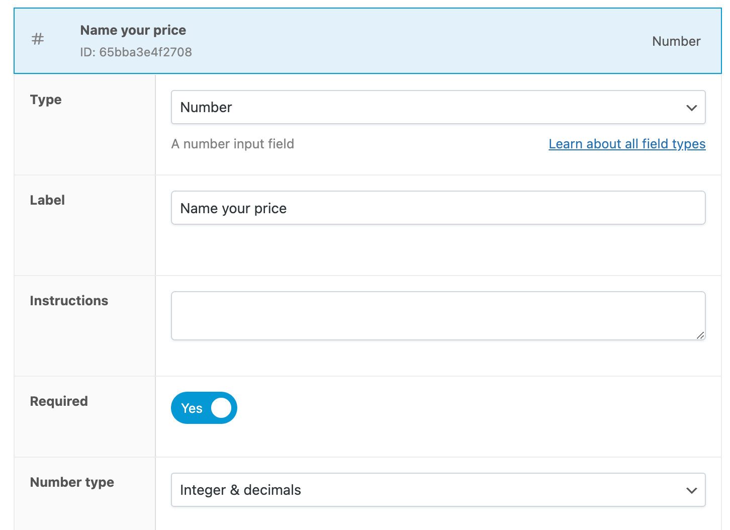 Crear un campo de entrada numérico con campos de producto avanzados para WooCommerce